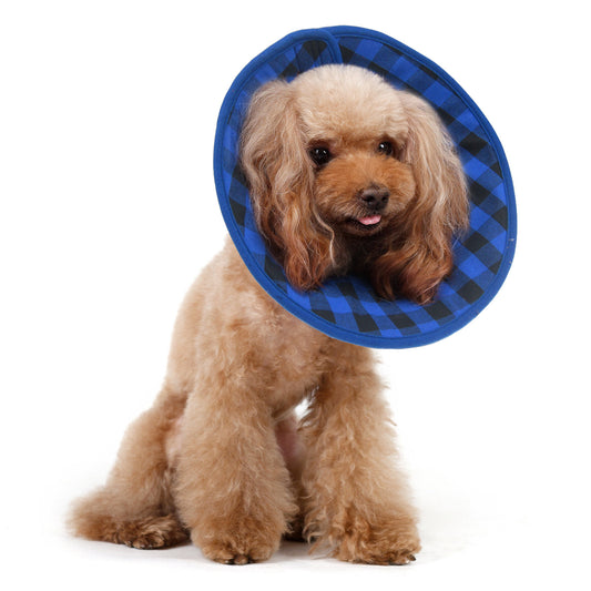 Flannel Soft Recovery Collar Blue