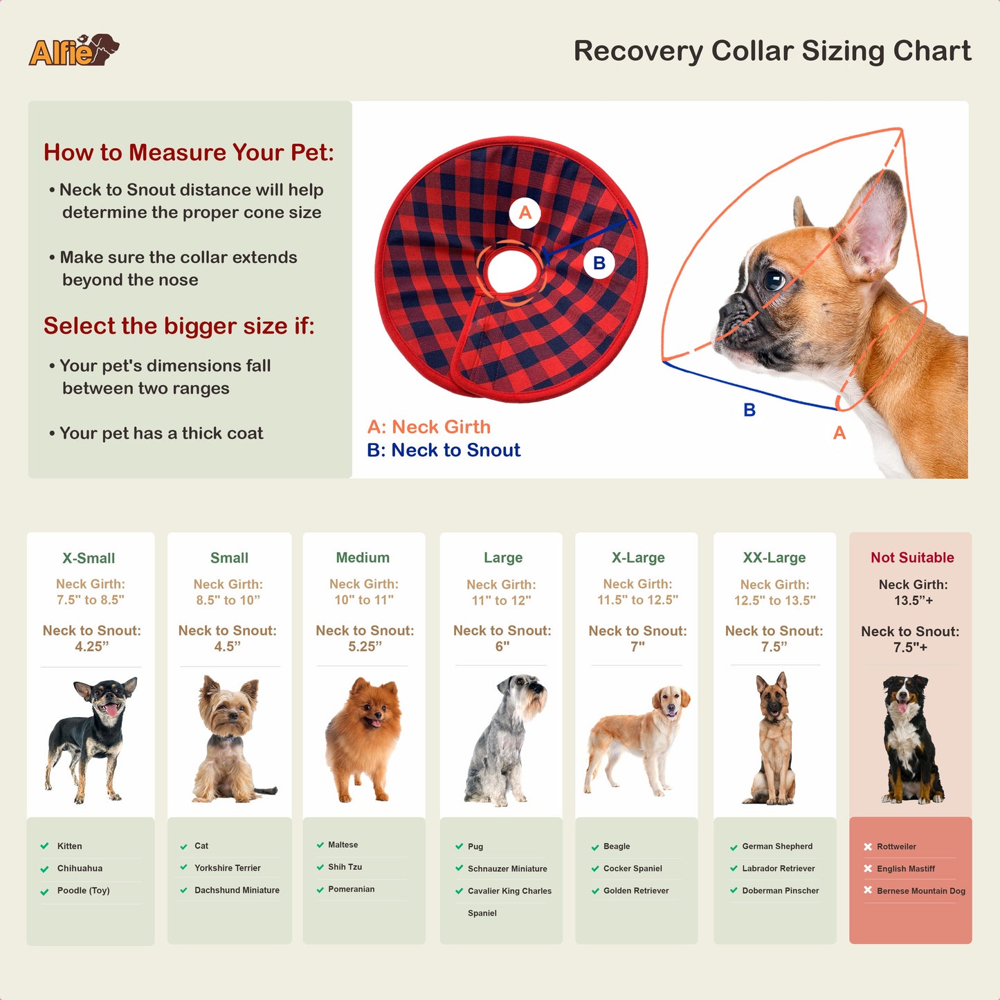 Flannel Soft Recovery Collar Red
